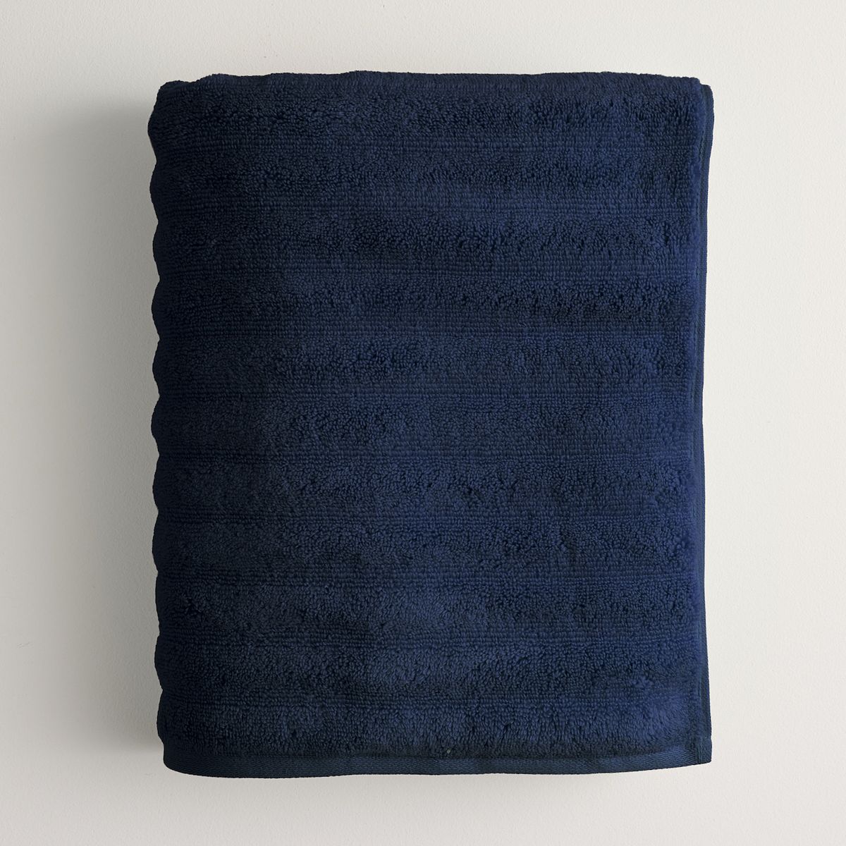 Sonoma Goods For Life® Quick Dry Ribbed Cotton Bath Towel, Bath Sheet, Hand Towel or Washcloth - Navy, BATH TOWEL