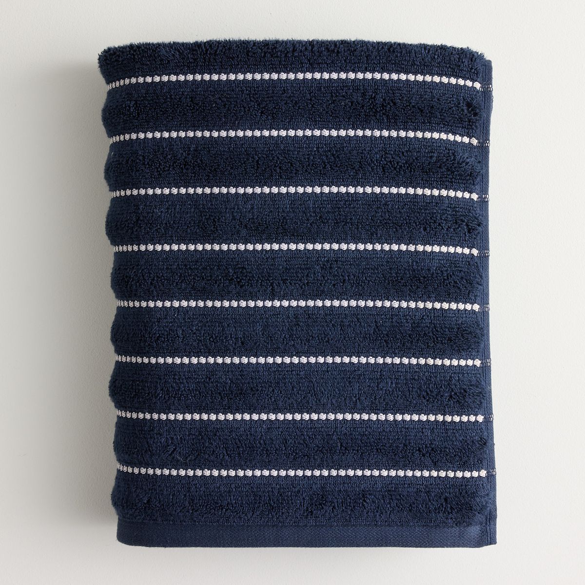 Sonoma Goods For Life® Quick Dry Ribbed Cotton Bath Towel, Bath Sheet, Hand Towel or Washcloth - Navy Blazer, BATH TOWEL
