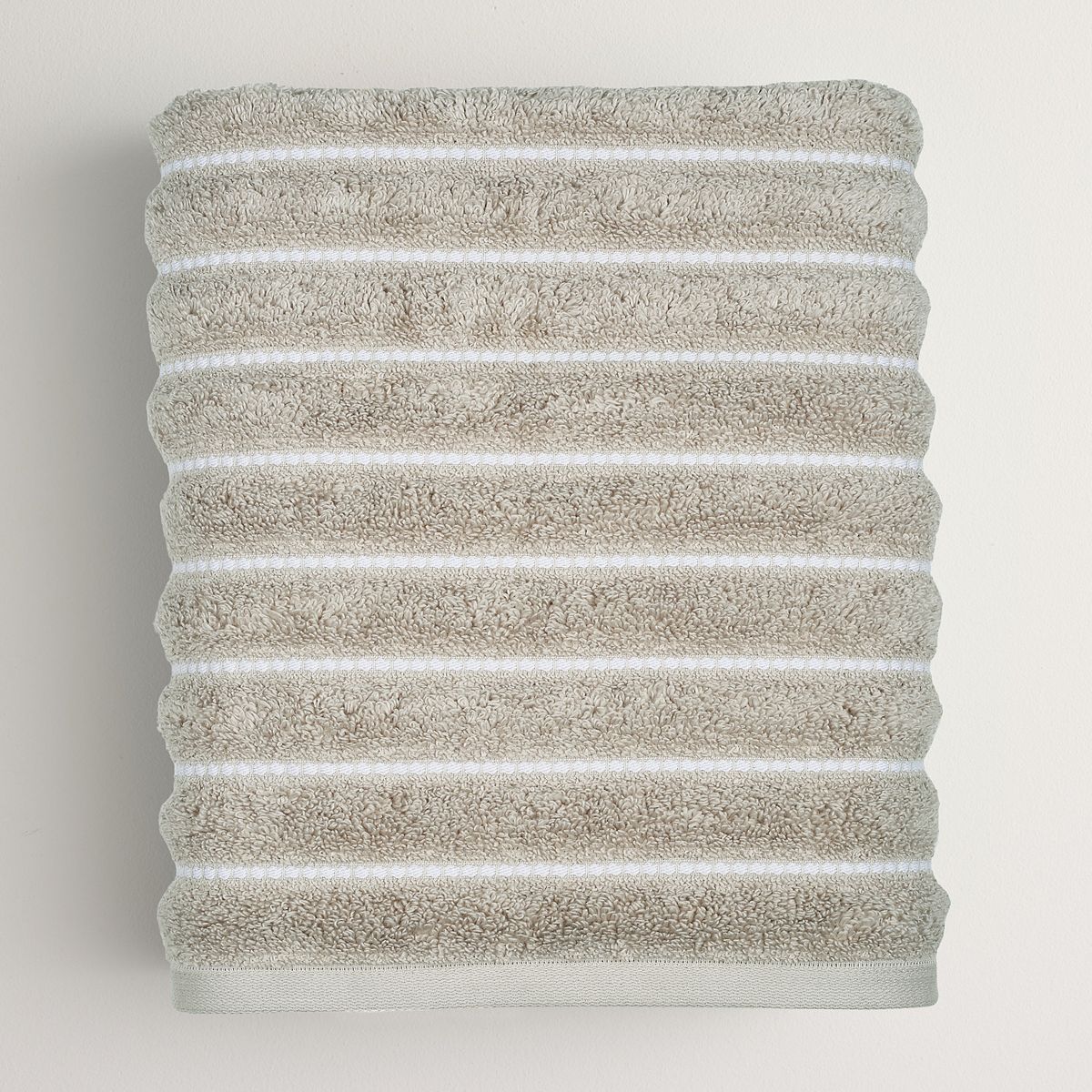 Sonoma Goods For Life® Quick Dry Ribbed Cotton Bath Towel, Bath Sheet, Hand Towel or Washcloth - Oatmeal Weft, BATH TOWEL