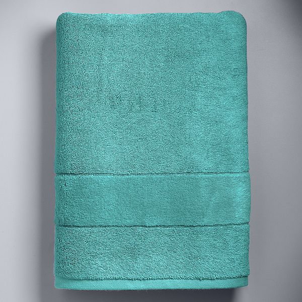 Simply Vera Vera Wang Turkish Cotton Bath Towel, Bath Sheet, Hand Towel or Washcloth - Aqua Breeze (BATH SHEET)