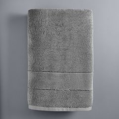 Vera Wang - Bath Towels Set, Luxury Cotton Bathroom Decor, Highly Absorbent  & Fade Resistant (Textured Trellis Grey, 3 Piece)