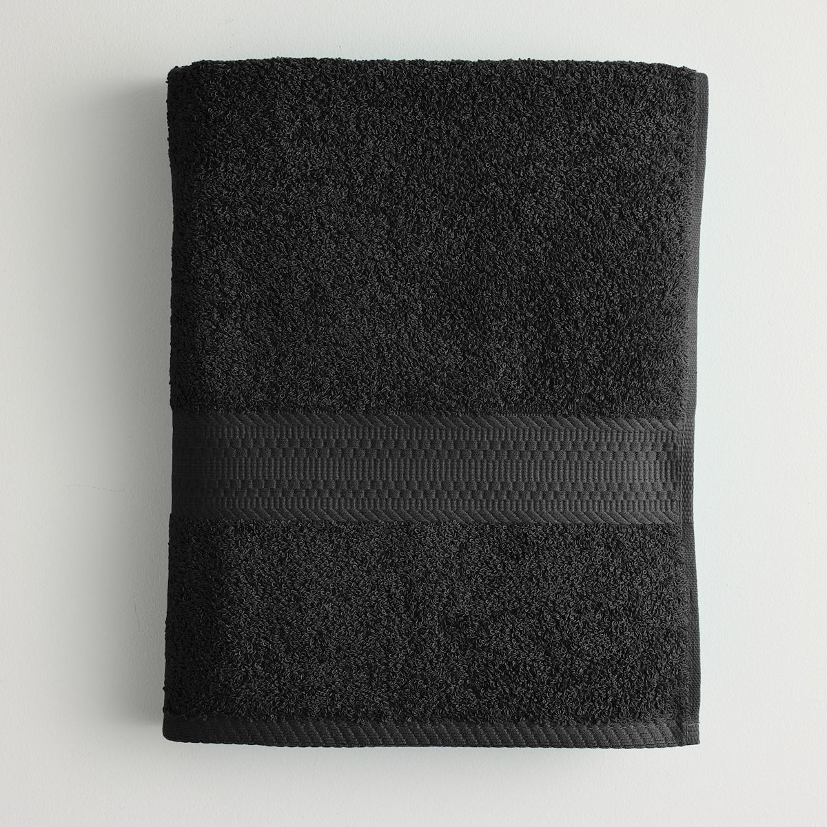 The Big One® Solid Bath Towel, Bath Sheet, Hand Towel or Washcloth - Black, BATH TOWEL