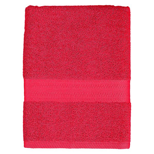 The Big One® Solid Bath Towel, Bath Sheet, Hand Towel or Washcloth - Bright Strawberry (BATH TOWEL)