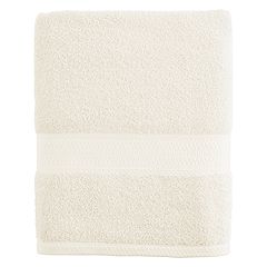 NWT Kohls The Big One Set of 2 White Bath Towels, 1 Hand Towel, 2  Washcloths