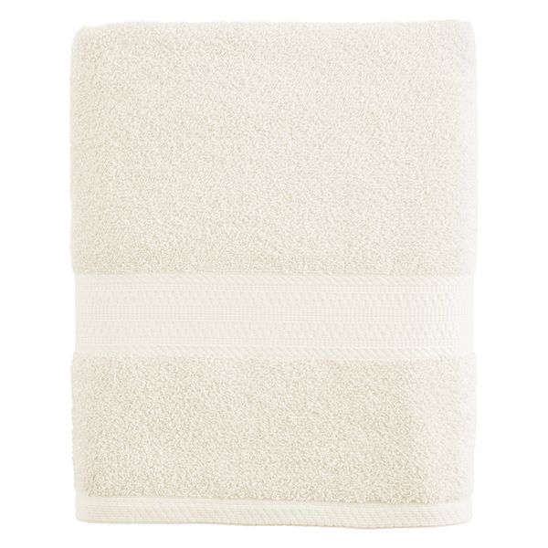 The Big One® Solid Bath Towel, Bath Sheet, Hand Towel or Washcloth - White (BATH TOWEL)