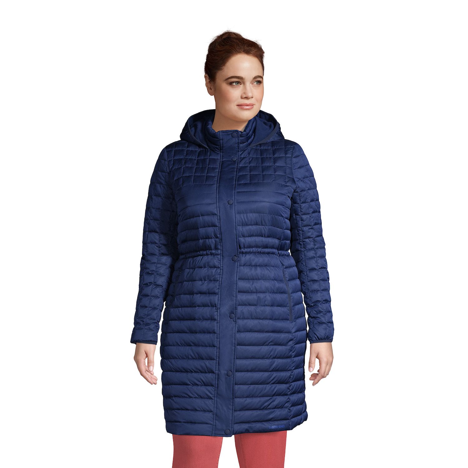 navy blue plus size winter coat