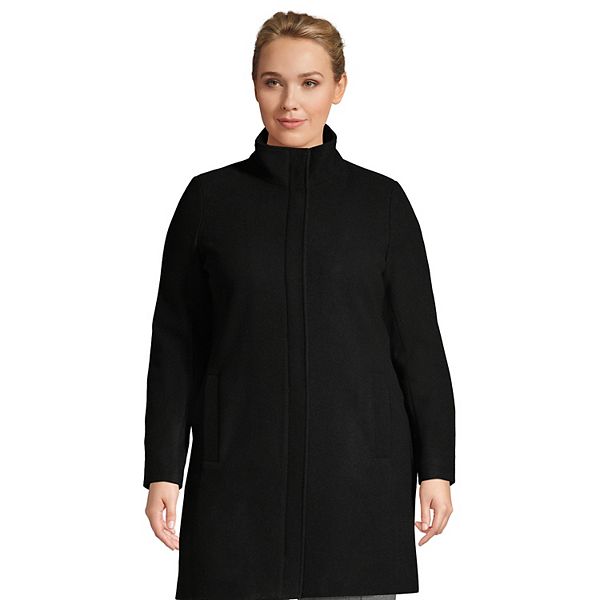Plus Size Lands' End Insulated Wool Winter Coat