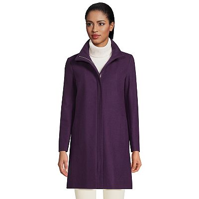 Women s Lands End Insulated Wool Blend Winter Dress Coat