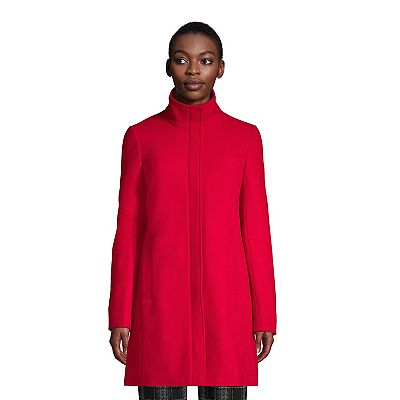 Red wool dress coat online