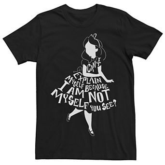Disney's Alice In Wonderland Men's I Can't Explain Myself Text Fill Tee