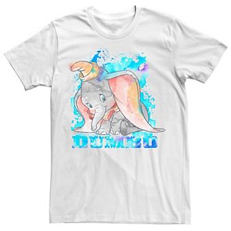Disney's Dumbo Classic Watercolor Splatter Portrait Men's Tee