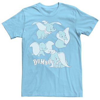 Disney's Dumbo Men's Pink Poses Happy Collage Portrait Tee