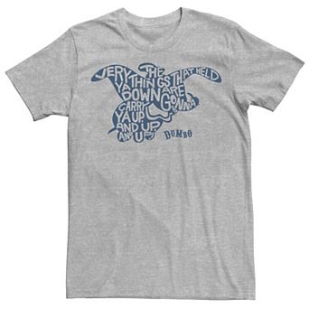 Disney's Dumbo Quote Silhouette Fill Portrait Men's Tee