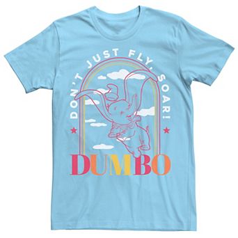 Disney's Dumbo Men's Line Art Don't Just Fly Soar Tee