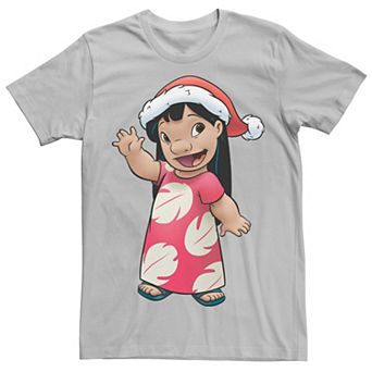 Disney's Lilo & Stitch Christmas Lilo Santa Hat Portrait Men's Tee