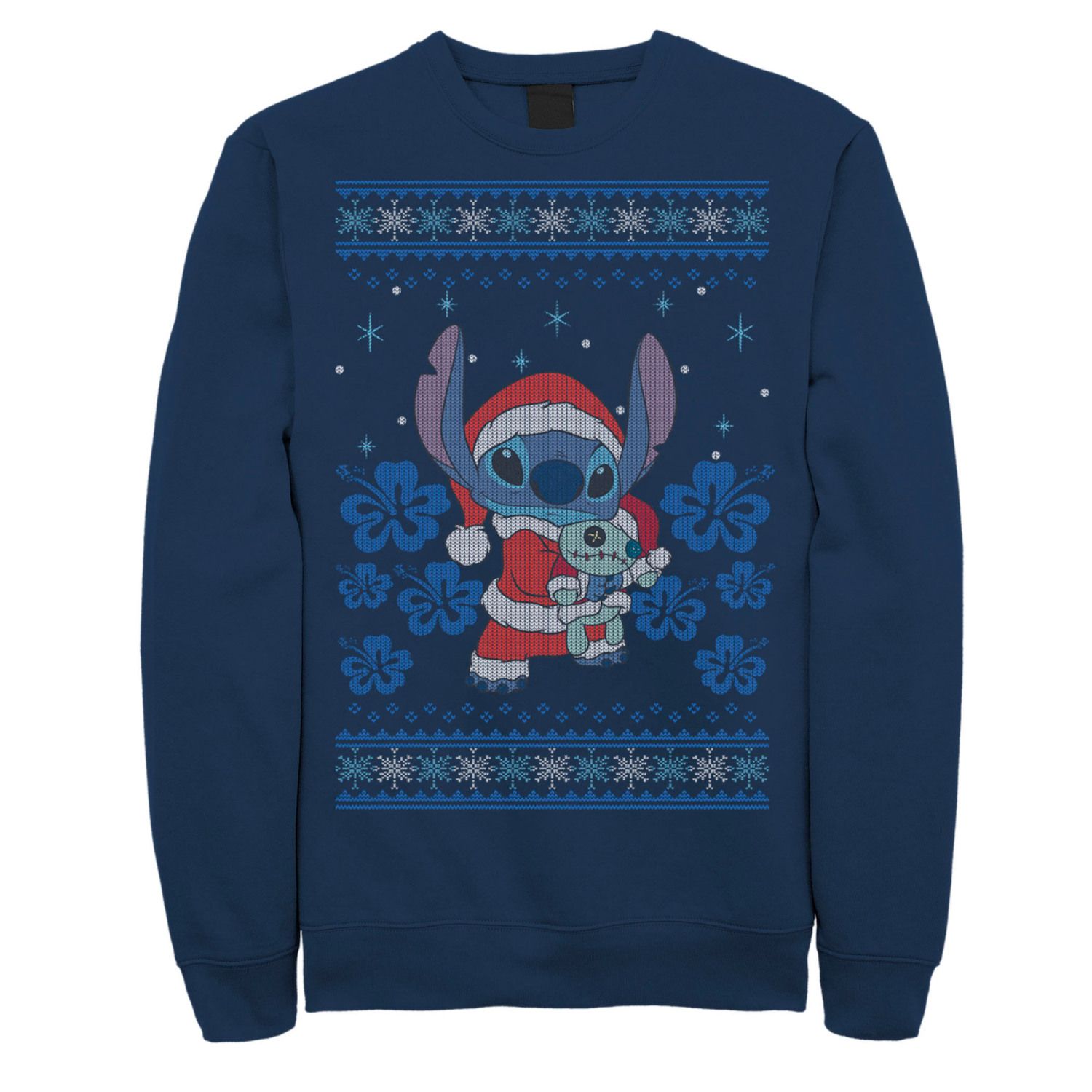 Image for Disney Men's Lilo & Stitch Christmas Stitch Sweater Style Sweatshirt at Kohl's.