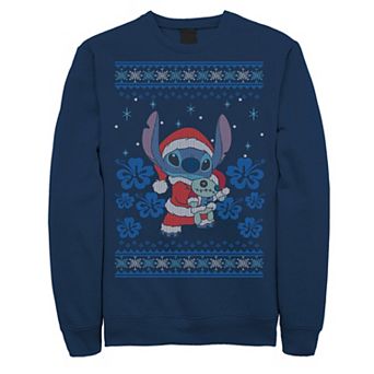 Disney's Lilo & Stitch Christmas Stitch Sweater Style Men's Sweatshirt