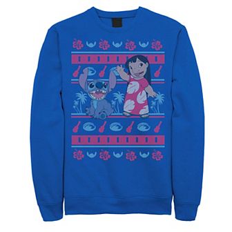 Men's Disney Lilo & Stitch Christmas Tropical Sweater Style Sweatshirt