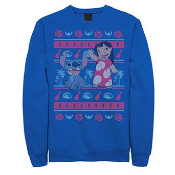 Men's Disney Lilo & Stitch Christmas Tropical Sweater Style Sweatshirt
