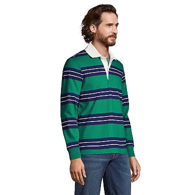 Men's Lands' End Striped Rugby Shirt
