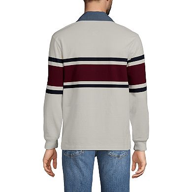 Men's Lands' End Striped Rugby Shirt