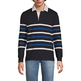 Men's Lands' End Striped Rugby Shirt