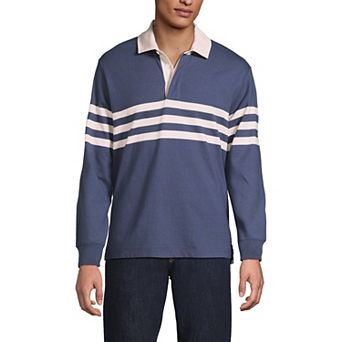 Men's Lands' End Striped Rugby Shirt