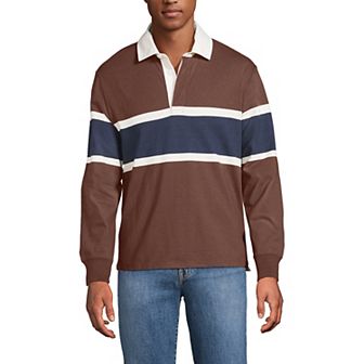 Men's Lands' End Striped Rugby Shirt
