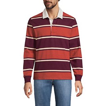 Men's Lands' End Striped Rugby Shirt