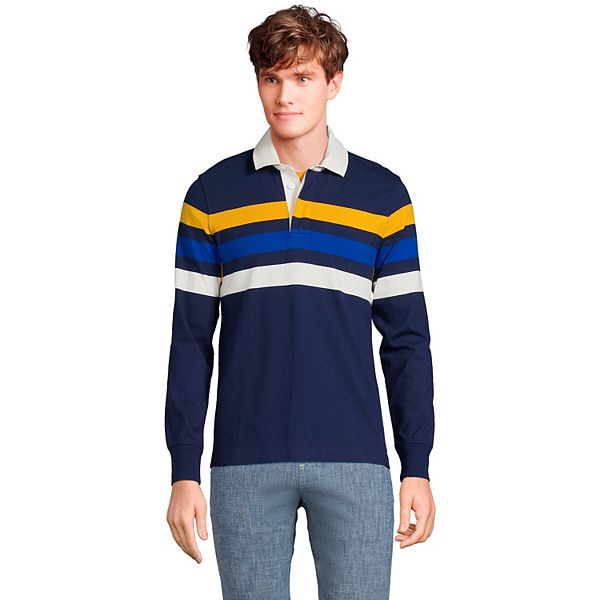 Men's Lands' End Striped Rugby Shirt