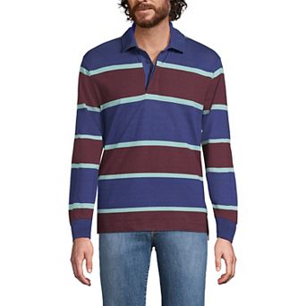 Men's Lands' End Striped Rugby Shirt