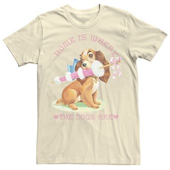 Disney's Lady And The Tramp Lady Home Is Where The Dogs Are Men's Tee