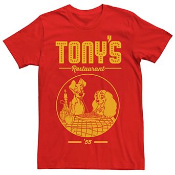Disney's Lady And The Tramp Tony's Restaurant Poster Men's Tee