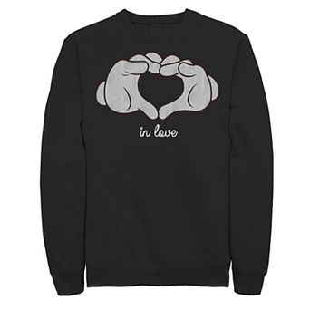 Disney's Mickey Mouse Men's Heart Hands In Love Sweatshirt