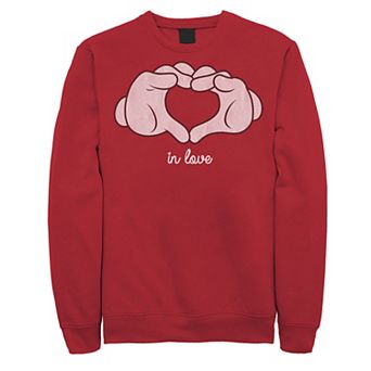 Disney's Mickey Mouse Men's Heart Hands In Love Sweatshirt