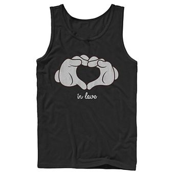 Disney's Mickey Mouse Men's Heart Hands In Love Tank Top