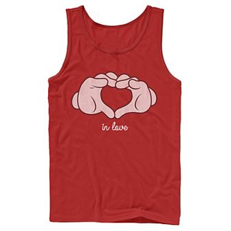 Disney's Mickey Mouse Men's Heart Hands In Love Tank Top