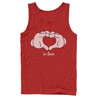 Disney's Mickey Mouse Men's Heart Hands In Love Tank Top