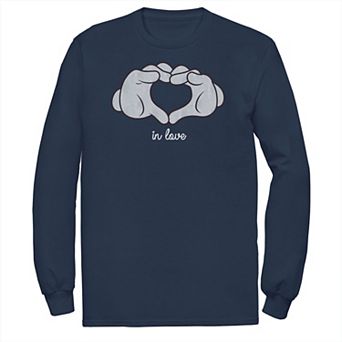 Men's Disney Mickey Mouse Heart Hands In Love Tee