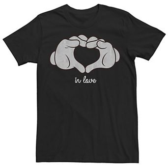 Disney's Mickey Mouse Men's Heart Hands In Love Tee