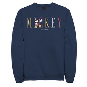 Disney's Mickey Mouse Waving Colorful Letters Men's Sweatshirt