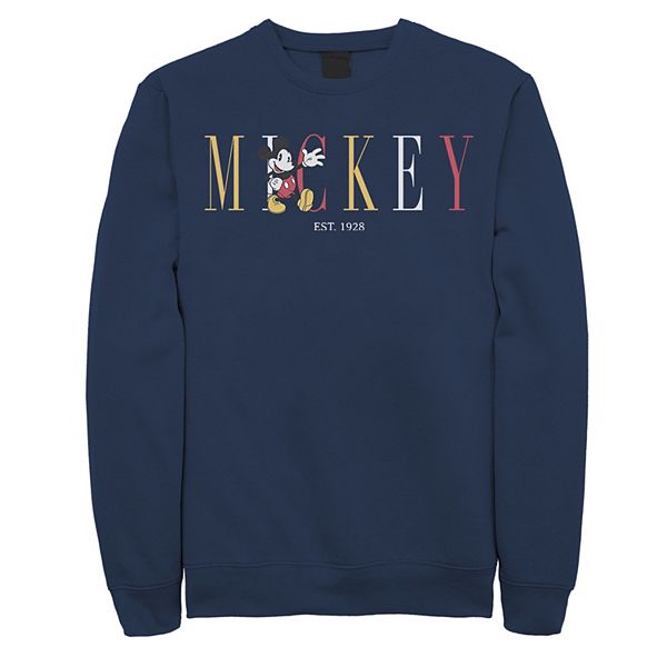 Disney Homme Mickey Mouse Letters Sweat-Shirt