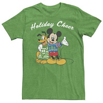 Disney's Mickey And Pluto Holiday Cheer Christmas Men's Tee