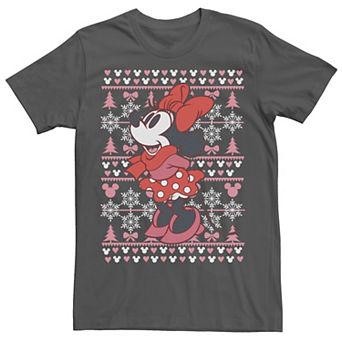 Disney's Minnie Mouse Christmas Sweater Style Men's Tee