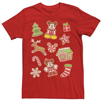 Disney's Mickey And Minnie Christmas Gingerbread Cookies Men's Tee