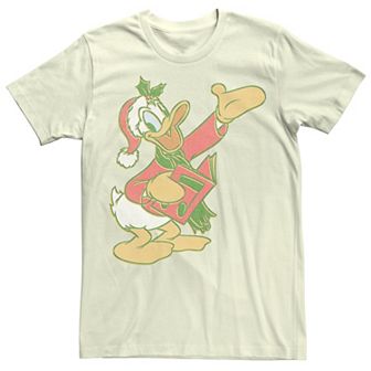 Disney's Donald Duck Christmas Caroling Portrait Men's Tee