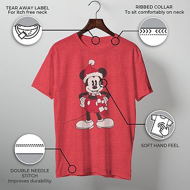 Disney's Mickey Mouse Classic Christmas Portrait Men's Tee