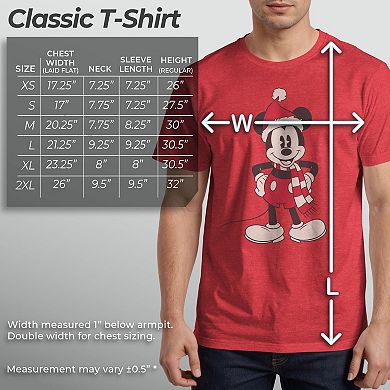 Disney's Mickey Mouse Classic Christmas Portrait Men's Tee