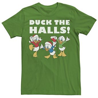 Disney's Huey Dewey And Louie Duck The Halls Christmas Men's Tee