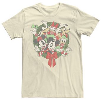 Disney's Group Shot Christmas Wreath Men's Tee